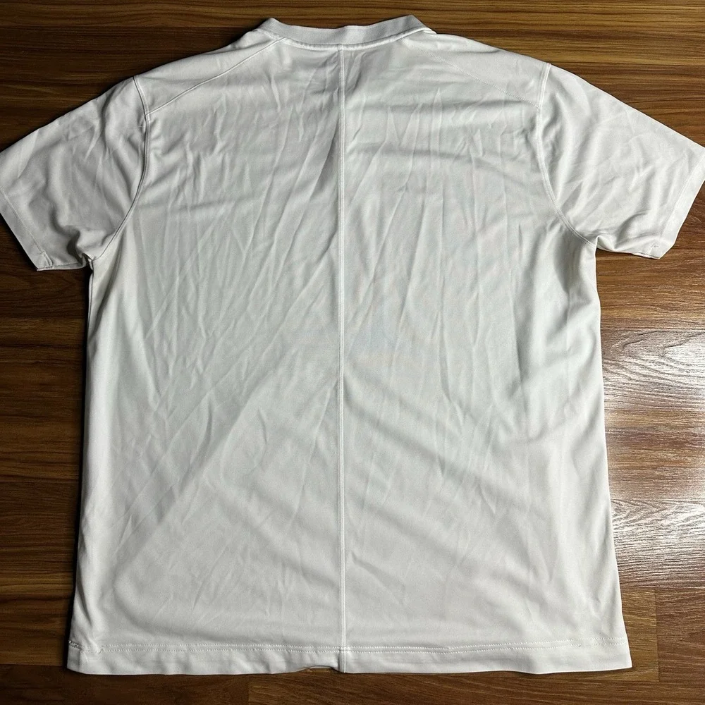 Nike Dri-Fit Court Blade Collar Tennis White Polo Shirt Mens XXL Pickleball Golf